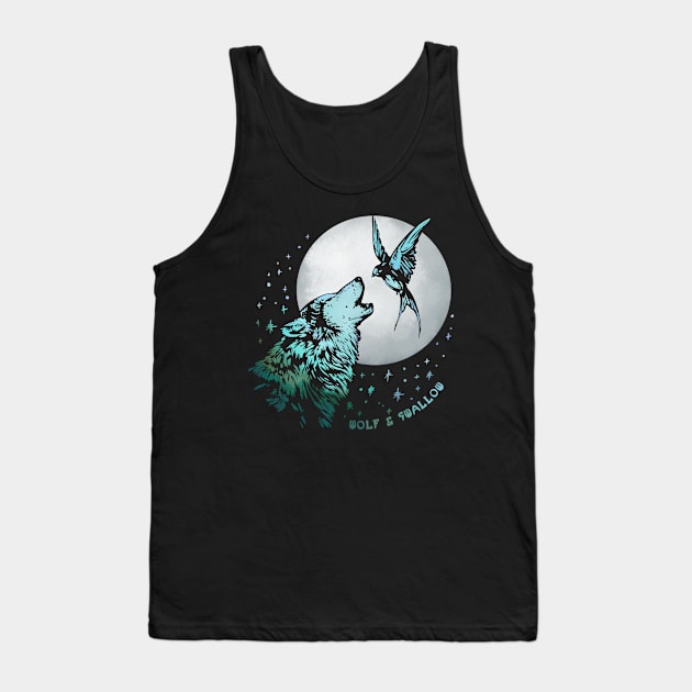 Wolf & Swallow - Moonlight Serenade [OCEAN] Tank Top by Lix